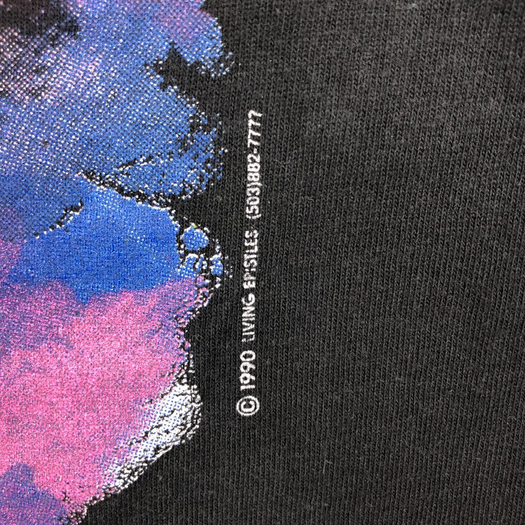 90'S Living EPISTLES Eagle Pattern Animal T-Shirt, Made in USA, Men's Size L (Equivalent), Vintage cotton black type Vintage Second Hand