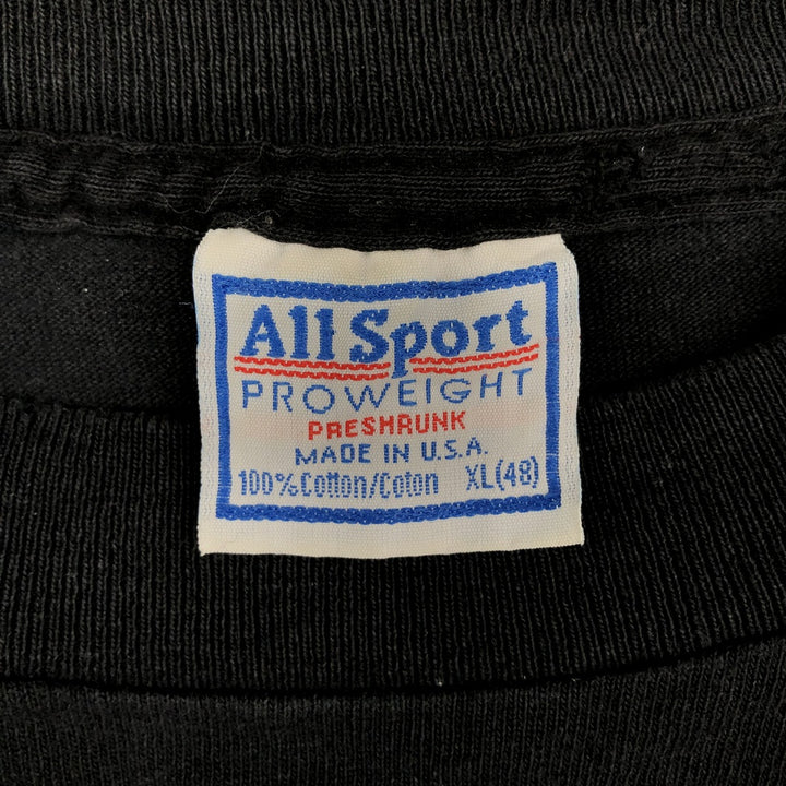 90'S All Sport Eagle Pattern All-Over Print Animal T-Shirt, Made in USA, Men's XL (approx.) Vintage cotton black type Vintage Second Hand