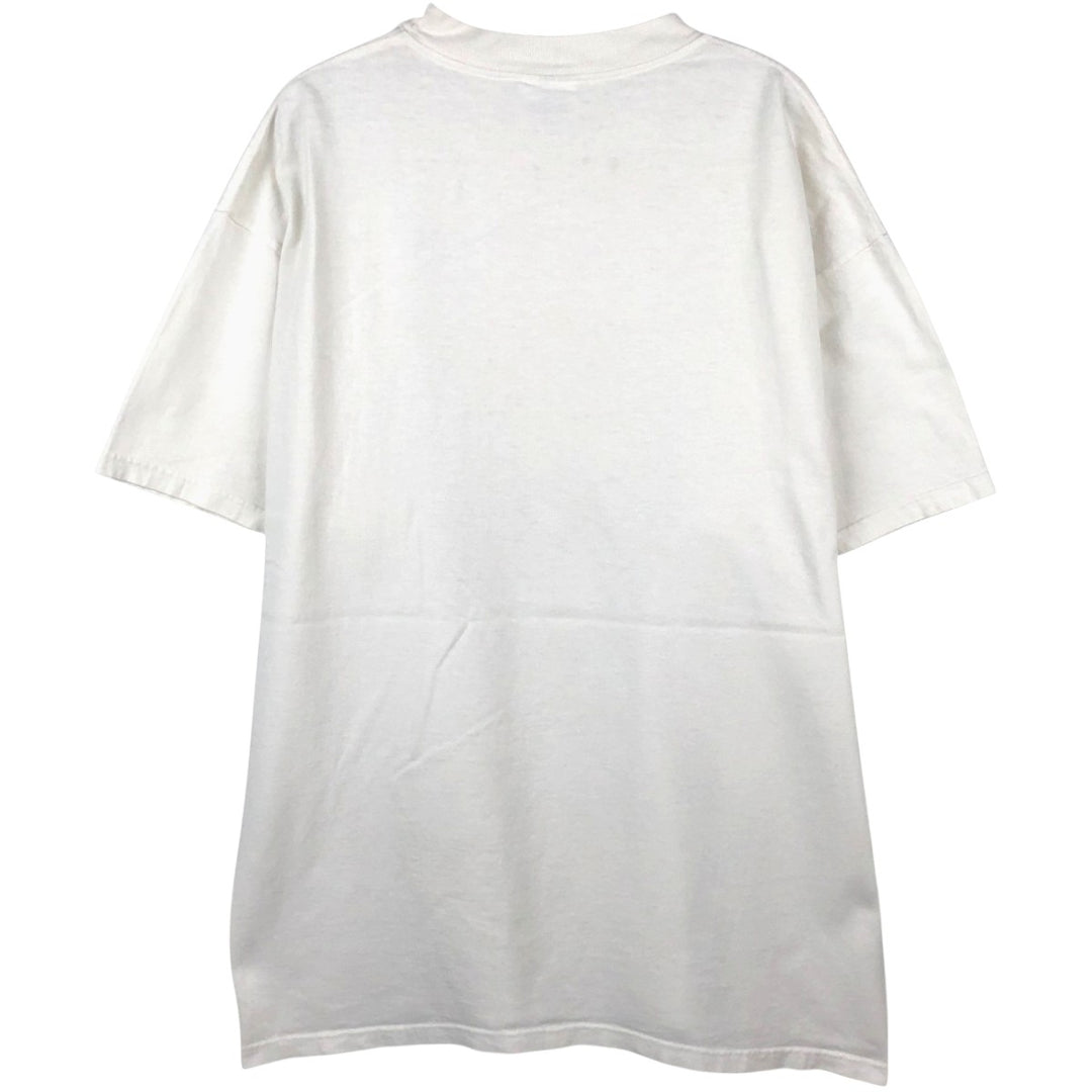 90s-00'S Hanes COMFORT-T Tiger Pattern Animal T-Shirt, Men's XL (approx.) cotton white type Vintage Second Hand