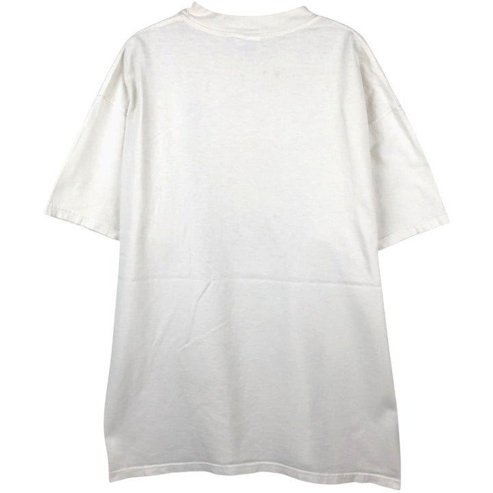 90s-00'S Hanes COMFORT-T Tiger Pattern Animal T-Shirt, Men's XL (approx.) cotton white type Vintage Second Hand