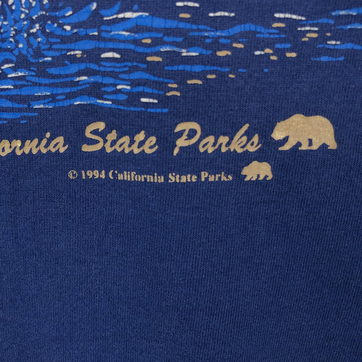 90'S Fruit of the Loom Fish Print Animal T-Shirt, Made in USA, Men's XL (approx.) Vintage cotton Navy blue Vintage Second Hand