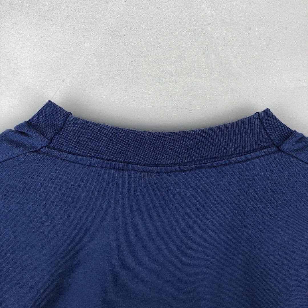 90'S Fruit of the Loom Fish Print Animal T-Shirt, Made in USA, Men's XL (approx.) Vintage cotton Navy blue Vintage Second Hand