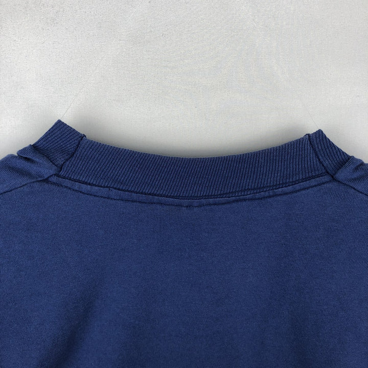 90'S Fruit of the Loom Fish Print Animal T-Shirt, Made in USA, Men's XL (approx.) Vintage cotton Navy blue Vintage Second Hand