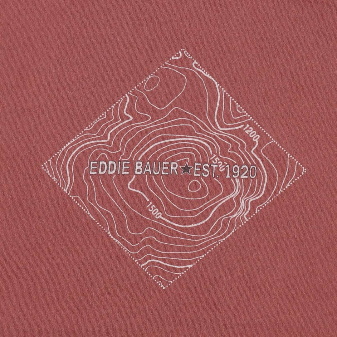 Eddie Bauer Ringer T-shirt, Men's Size M cotton red type reddish brown Vintage Second Hand