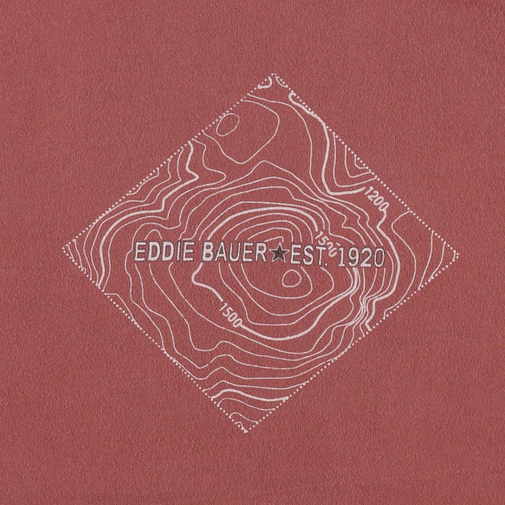 Eddie Bauer Ringer T-shirt, Men's Size M cotton red type reddish brown Vintage Second Hand