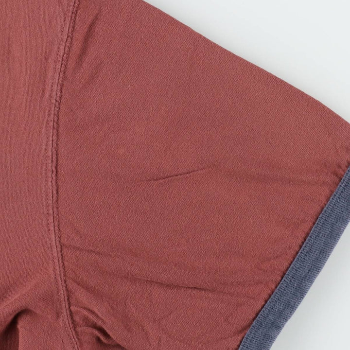 Eddie Bauer Ringer T-shirt, Men's Size M cotton red type reddish brown Vintage Second Hand