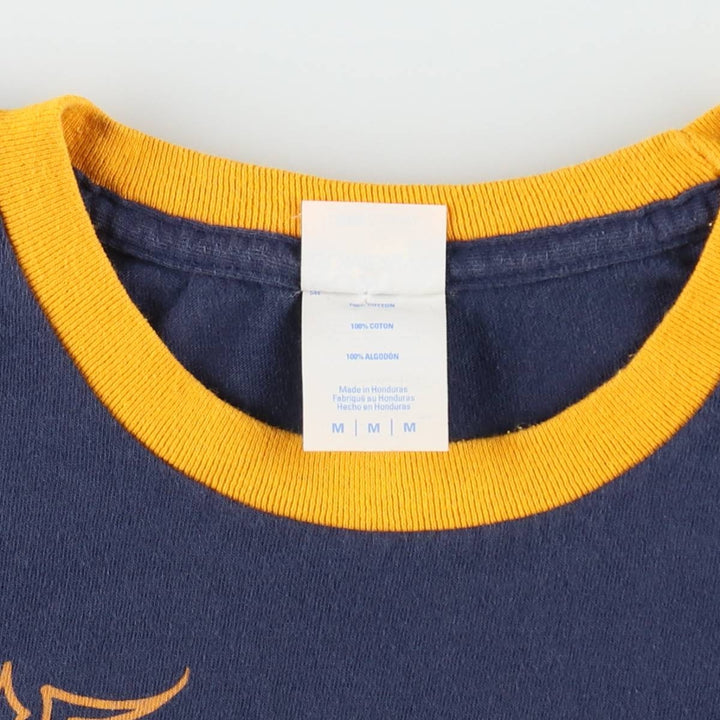 PORT and COMPANY WILLI CARLISLE Band Ringer T-Shirt, Men's Size M (approx.) cotton navy blue type Vintage Second Hand