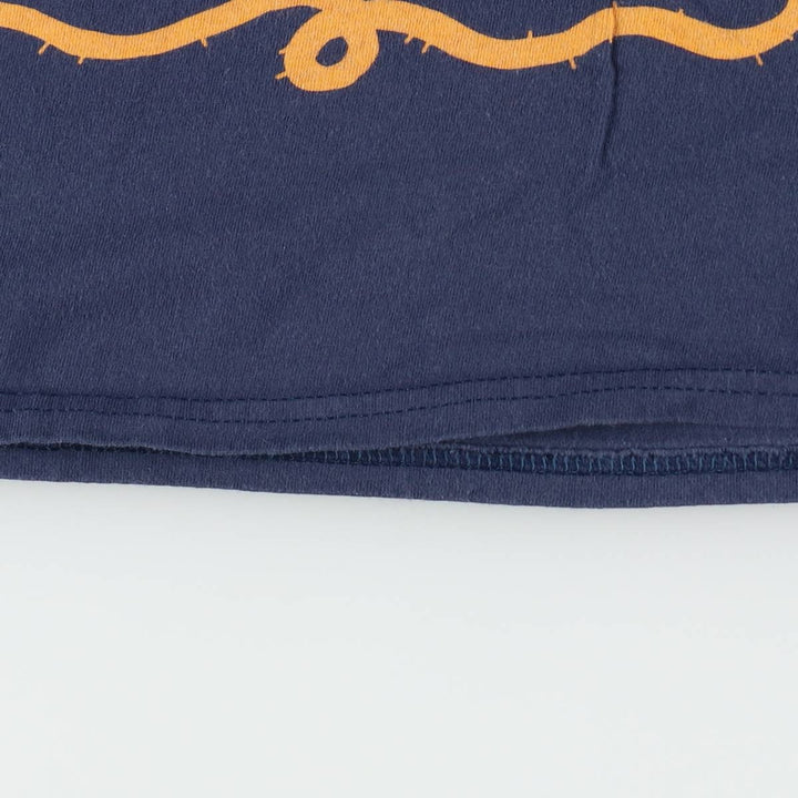 PORT and COMPANY WILLI CARLISLE Band Ringer T-Shirt, Men's Size M (approx.) cotton navy blue type Vintage Second Hand
