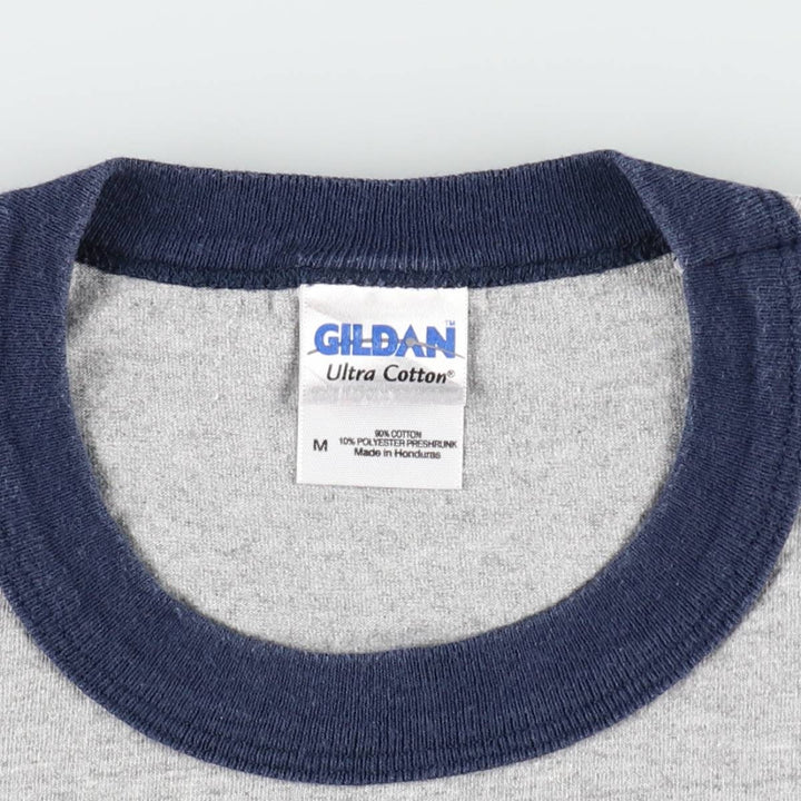 Gildan Ringer T-shirt, Men's Size M (equivalent) cotton gray type Vintage Second Hand