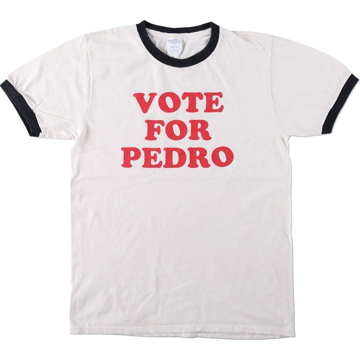 PORT&COMPANY Napoleon Dynamite Movie Ringer T-Shirt (Men's Size S) cotton white type Vintage Second Hand