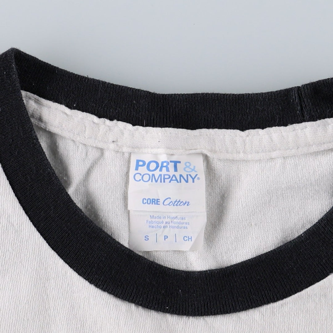 PORT&COMPANY Napoleon Dynamite Movie Ringer T-Shirt (Men's Size S) cotton white type Vintage Second Hand