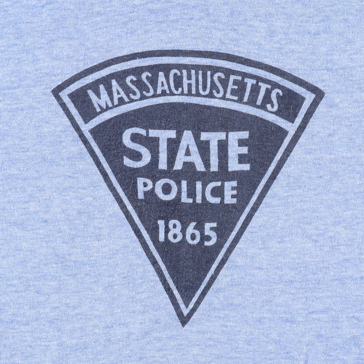 1980'S Hanes Poly-Cotton Blue Tag Ringer T-Shirt, Made in USA, Men's Size M (Equivalent), Vintage cotton blue type Vintage Second Hand