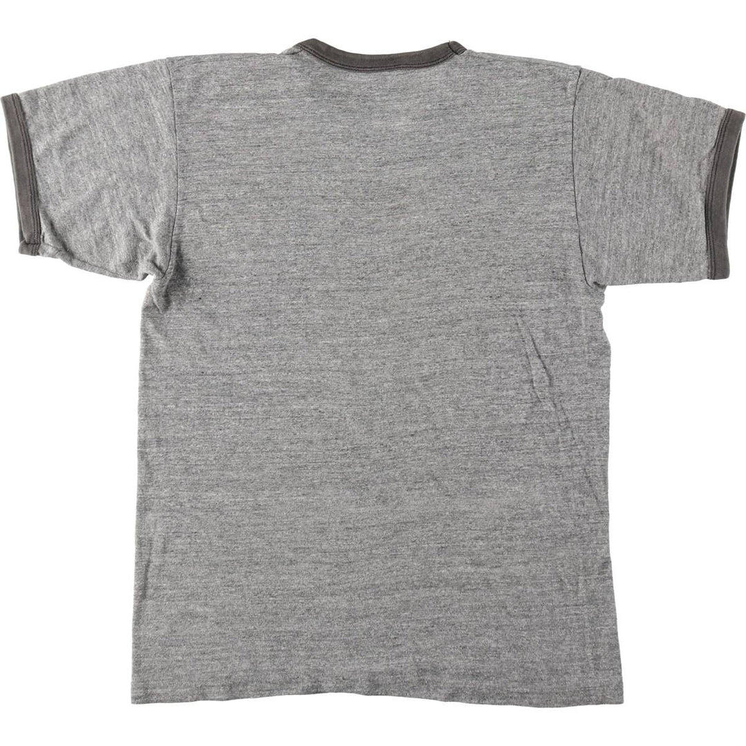 Vintage 70's Russell Ringer T-shirt, made in the USA, size M for men cotton gray type Vintage Second Hand