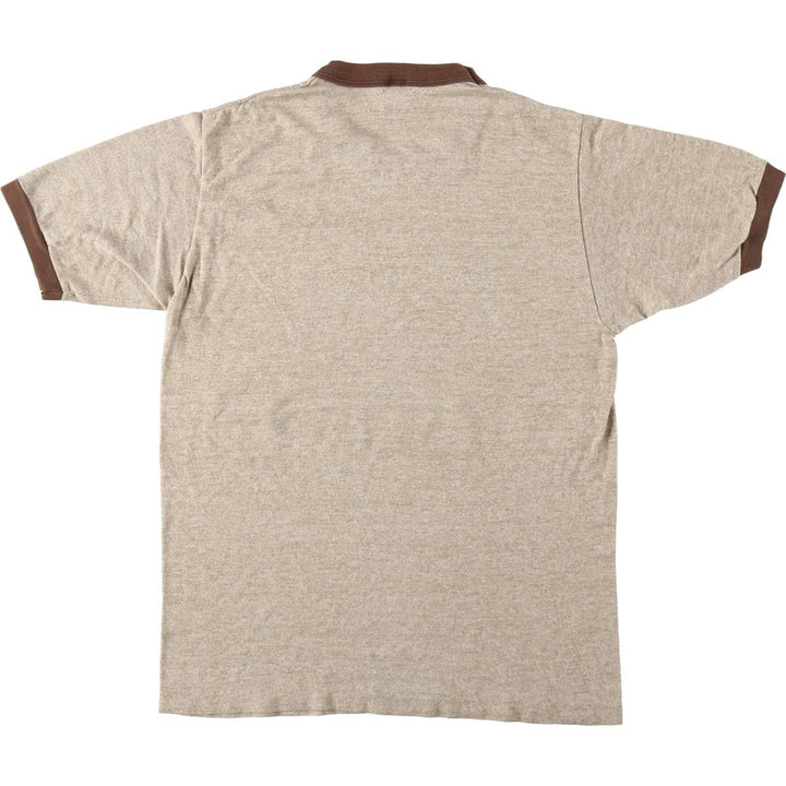 80'S Sportswear Ringer T-Shirt, Made in USA, Men's Size M (approx.), Vintage polyester brown type Vintage Second Hand
