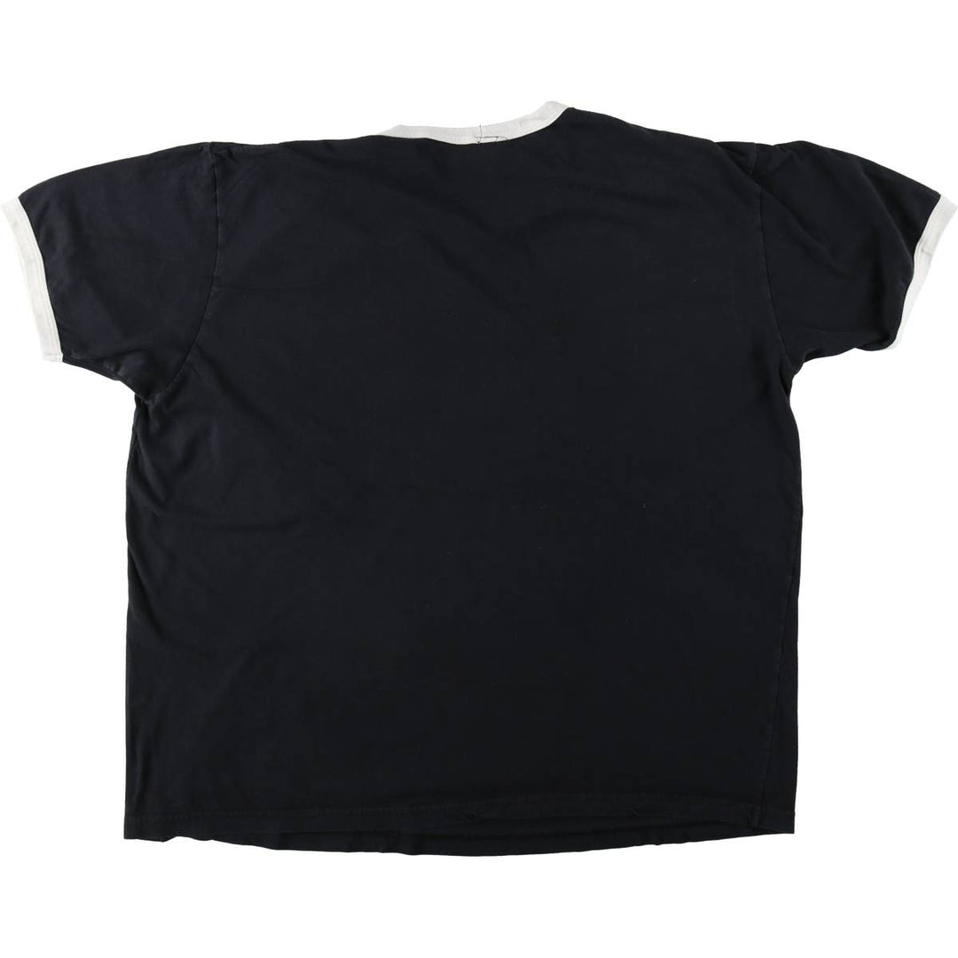 Gildan Message Ringer T-Shirt, Men's Size XL (approx.) cotton black type Vintage Second Hand