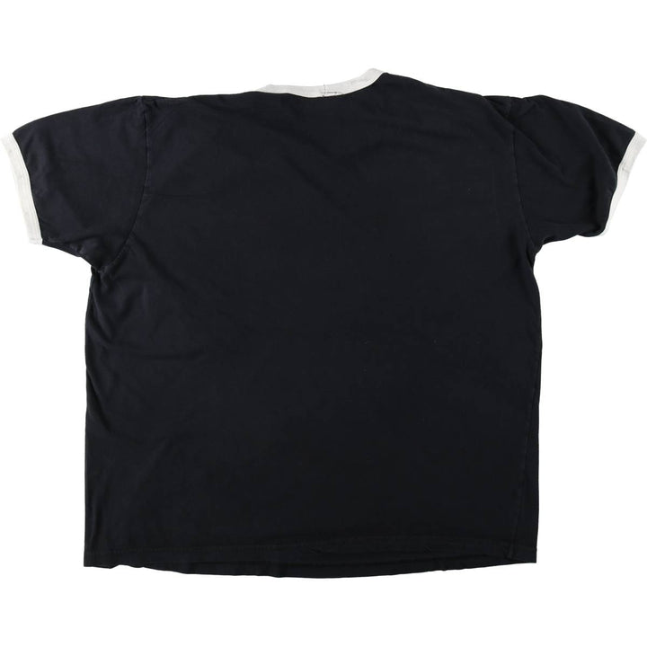 Gildan Message Ringer T-Shirt, Men's Size XL (approx.) cotton black type Vintage Second Hand