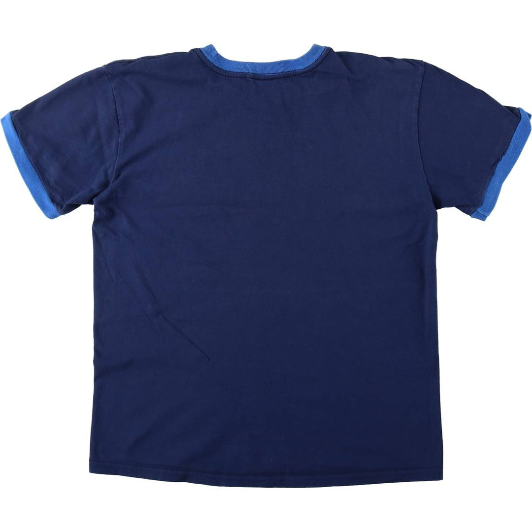 90'S Nike Golf Ringer T-Shirt, Made in USA, Men's Size L (approx.), Vintage cotton navy blue type Vintage Second Hand