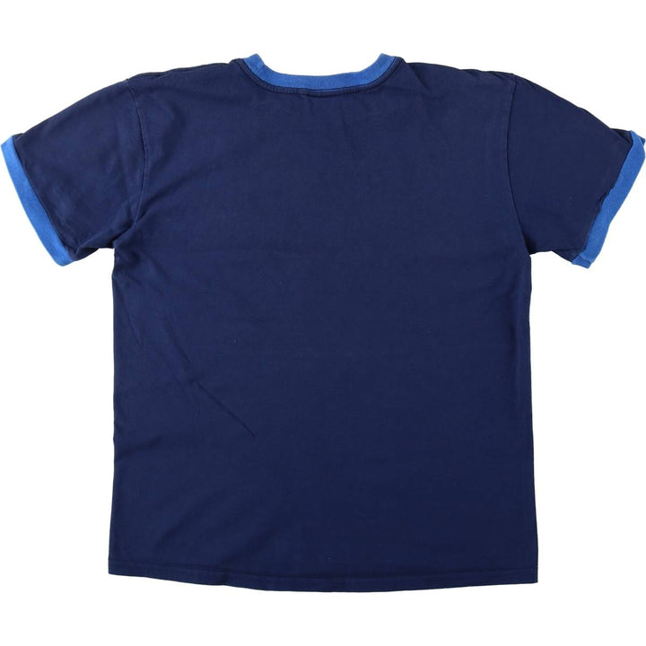 90'S Nike Golf Ringer T-Shirt, Made in USA, Men's Size L (approx.), Vintage cotton navy blue type Vintage Second Hand
