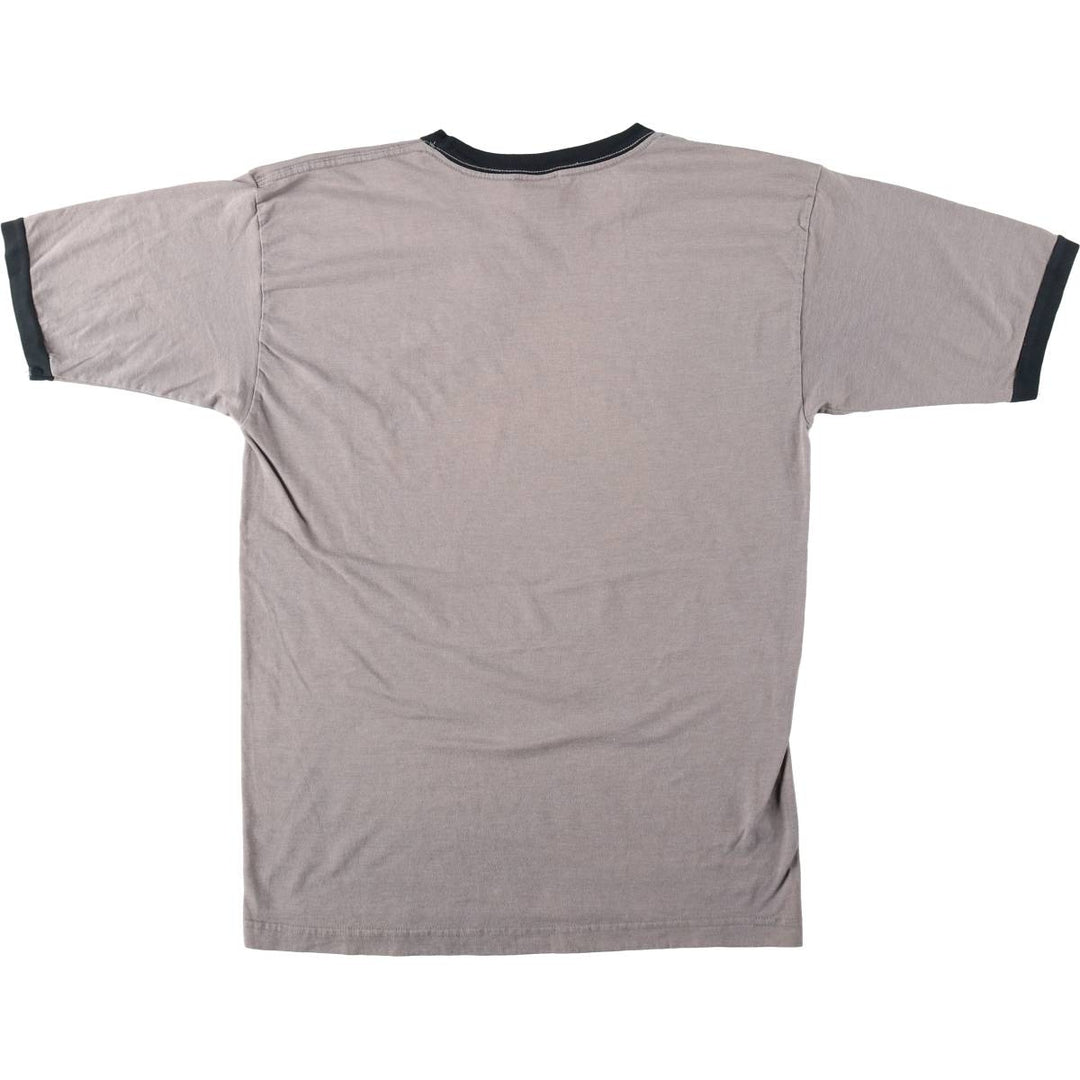 Winterland THE DOORS Band Ringer T-Shirt (Men's Size L) cotton gray type Vintage Second Hand