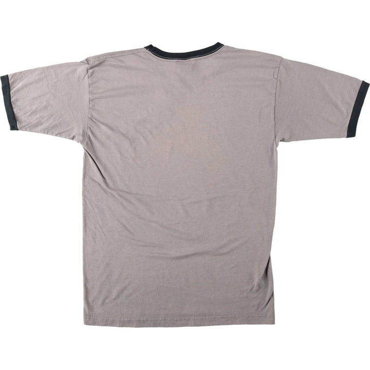 Winterland THE DOORS Band Ringer T-Shirt (Men's Size L) cotton gray type Vintage Second Hand
