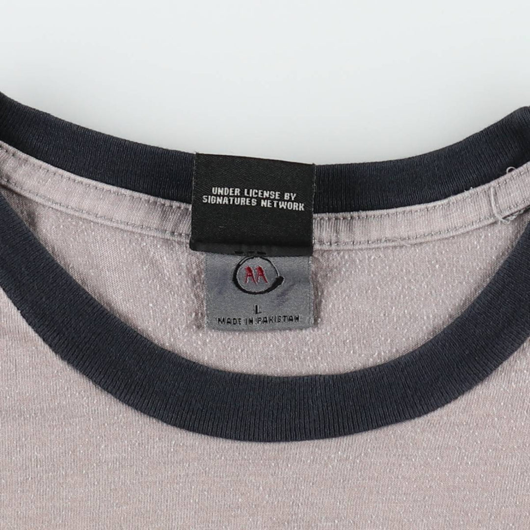 Winterland THE DOORS Band Ringer T-Shirt (Men's Size L) cotton gray type Vintage Second Hand