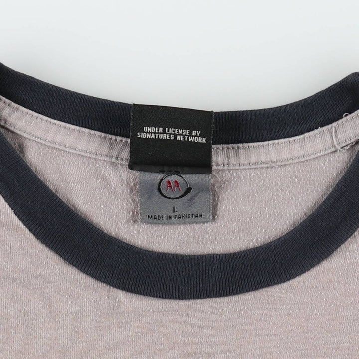 Winterland THE DOORS Band Ringer T-Shirt (Men's Size L) cotton gray type Vintage Second Hand