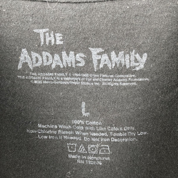 THE ADDAMS FAMILY Movie T-shirt (Men's size L) cotton black type Vintage Second Hand