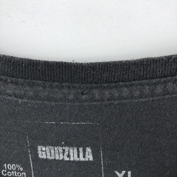GODZILLA Movie T-Shirt (Men's XL equivalent) cotton black type Vintage Second Hand