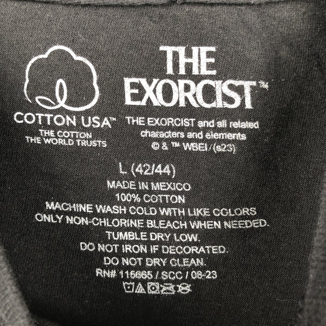 THE EXORCIST Movie T-shirt for men, size L cotton black type Vintage Second Hand