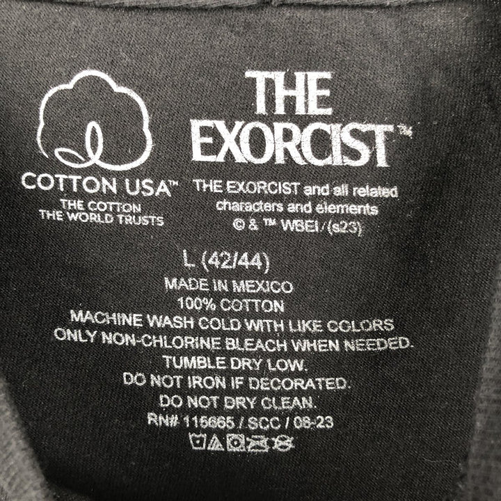 THE EXORCIST Movie T-shirt for men, size L cotton black type Vintage Second Hand