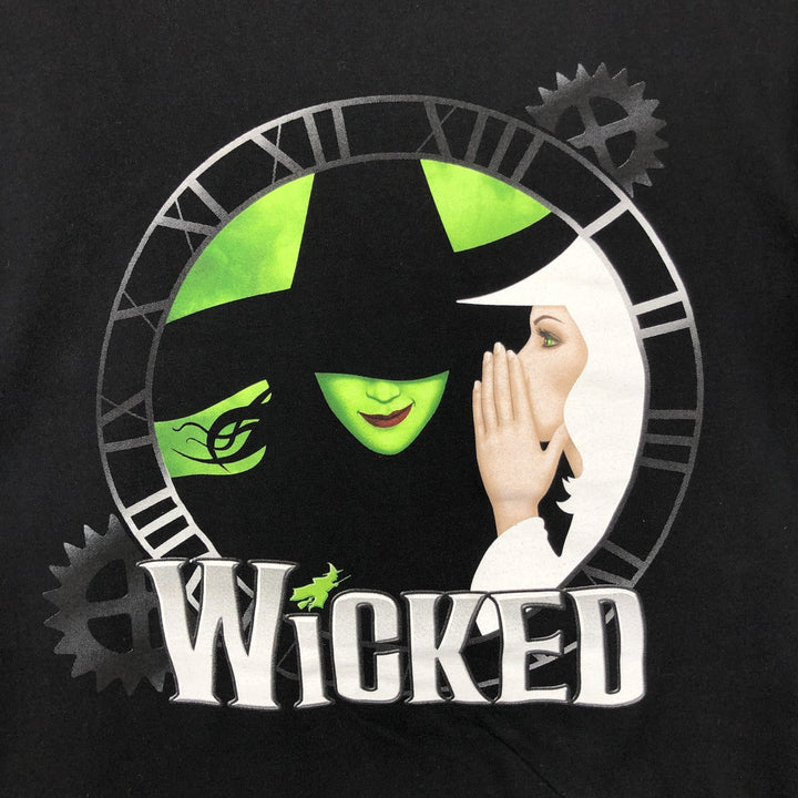 WICKED Wicked Movie T-shirt Men's M size cotton black type Vintage Second Hand