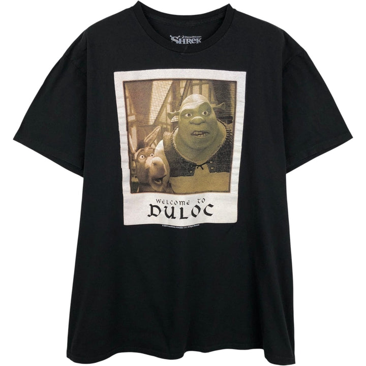 SHREK Movie T-Shirt (Men's XL equivalent) cotton black type Vintage Second Hand