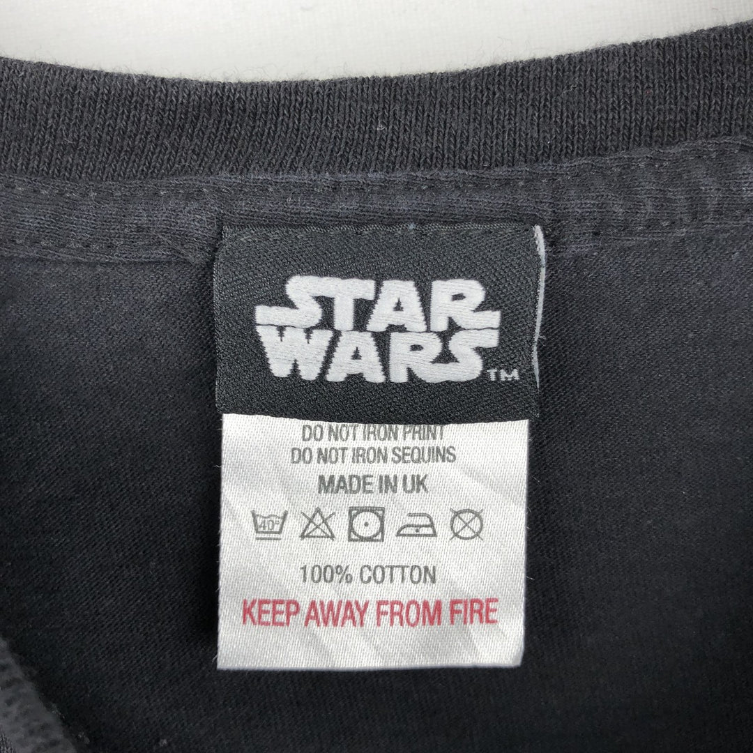 STAR WARS R2-D2 Movie T-Shirt, Made in the UK, Men's Size XL (approx.) cotton black type Vintage Second Hand