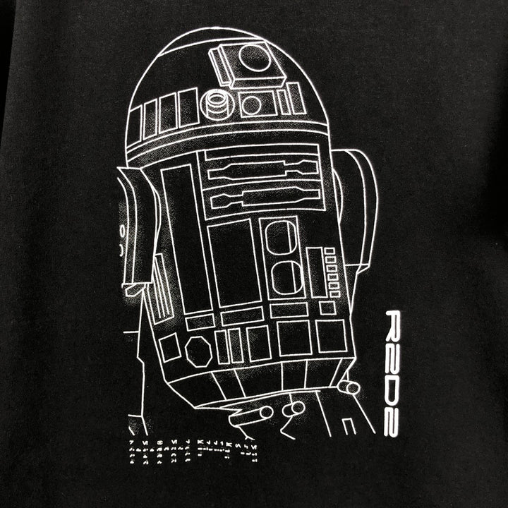 STAR WARS R2-D2 Movie T-Shirt, Made in the UK, Men's Size XL (approx.) cotton black type Vintage Second Hand