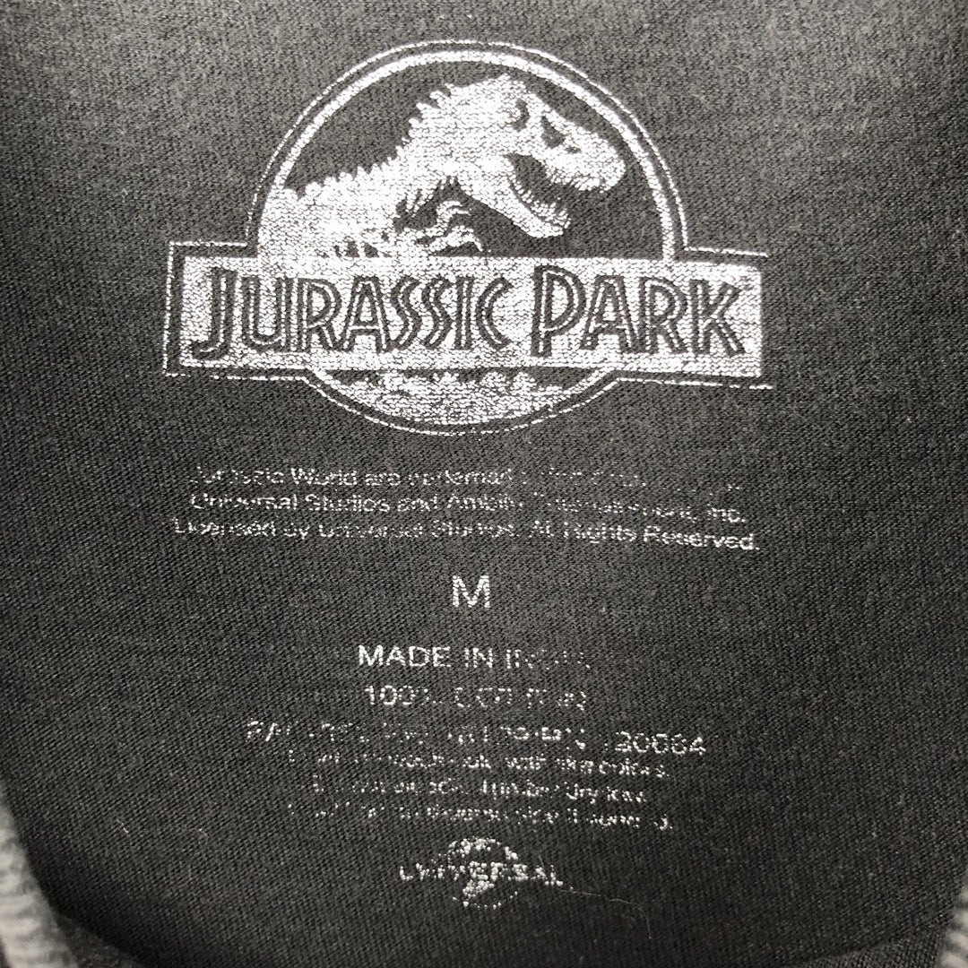 JURASSIC PARK Movie T-shirt (Men's Size M) cotton black type Vintage Second Hand