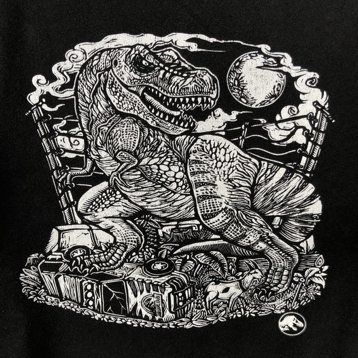 JURASSIC PARK Movie T-shirt (Men's Size M) cotton black type Vintage Second Hand
