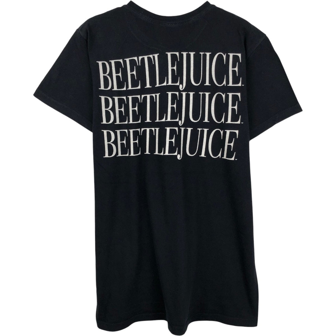 BEETLEJUICE movie T-shirt (Men's size L) cotton black type Vintage Second Hand