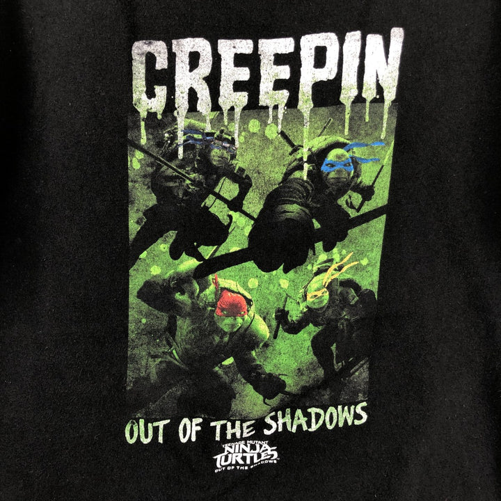 Teenage Mutant Ninja Turtles Movie T-Shirt (Men's Size M) cotton black type Vintage Second Hand