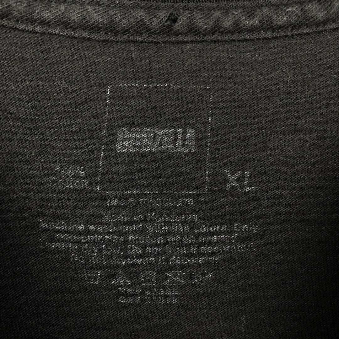 GODZILLA Movie T-Shirt (Men's XL equivalent) cotton black type Vintage Second Hand