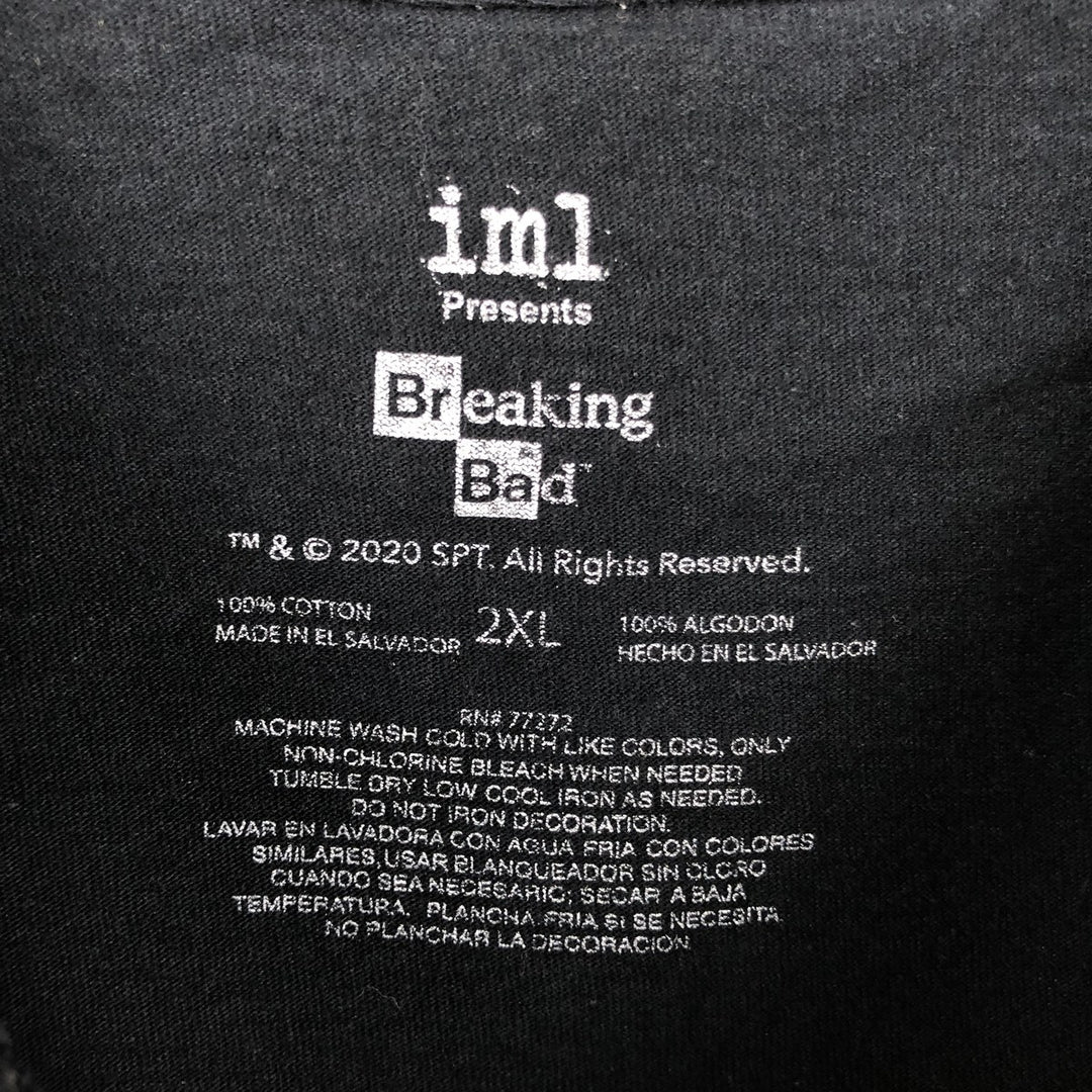 BREAKING BAD movie t-shirt (men's size XXL) cotton black type Vintage Second Hand