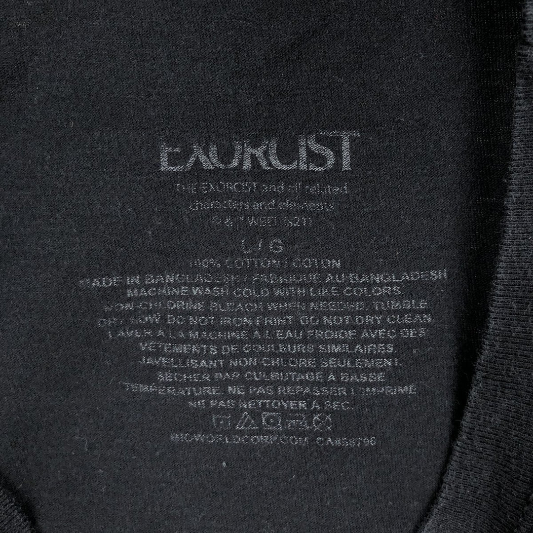 THE EXORCIST Movie T-shirt for men, size L cotton black type Vintage Second Hand