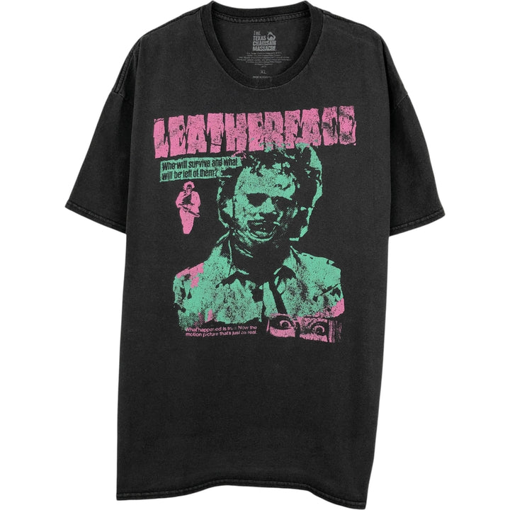 THE TEXAS CHAINSAW MASSACRE Movie T-Shirt (Men's XL equivalent) cotton black type Vintage Second Hand