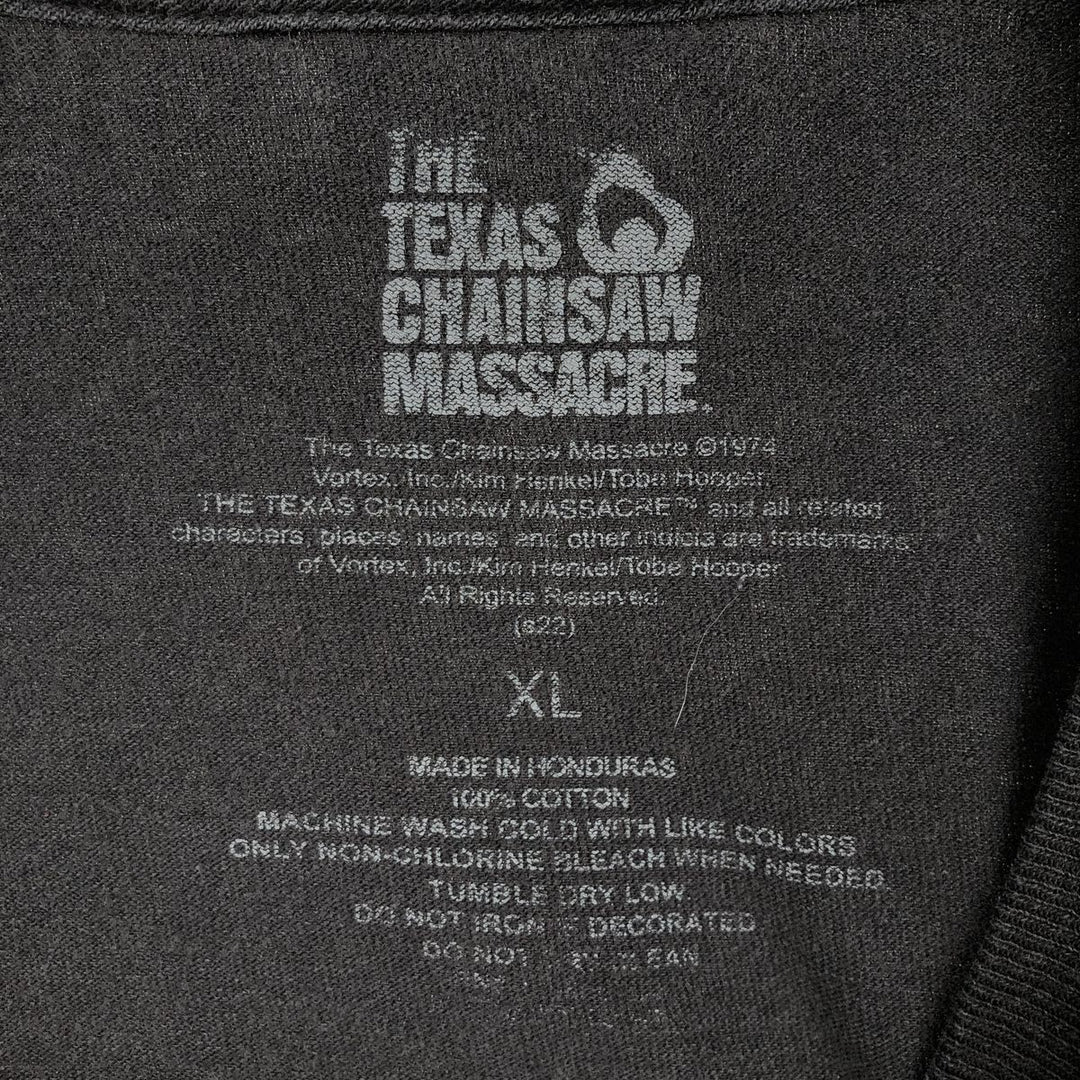 THE TEXAS CHAINSAW MASSACRE Movie T-Shirt (Men's XL equivalent) cotton black type Vintage Second Hand