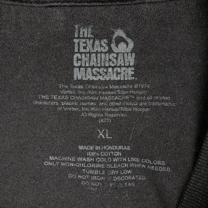 THE TEXAS CHAINSAW MASSACRE Movie T-Shirt (Men's XL equivalent) cotton black type Vintage Second Hand