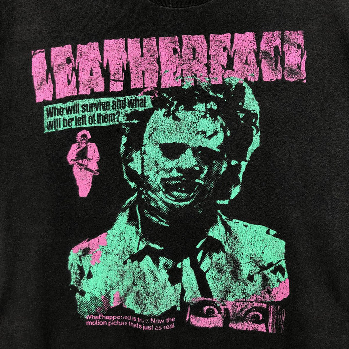 THE TEXAS CHAINSAW MASSACRE Movie T-Shirt (Men's XL equivalent) cotton black type Vintage Second Hand