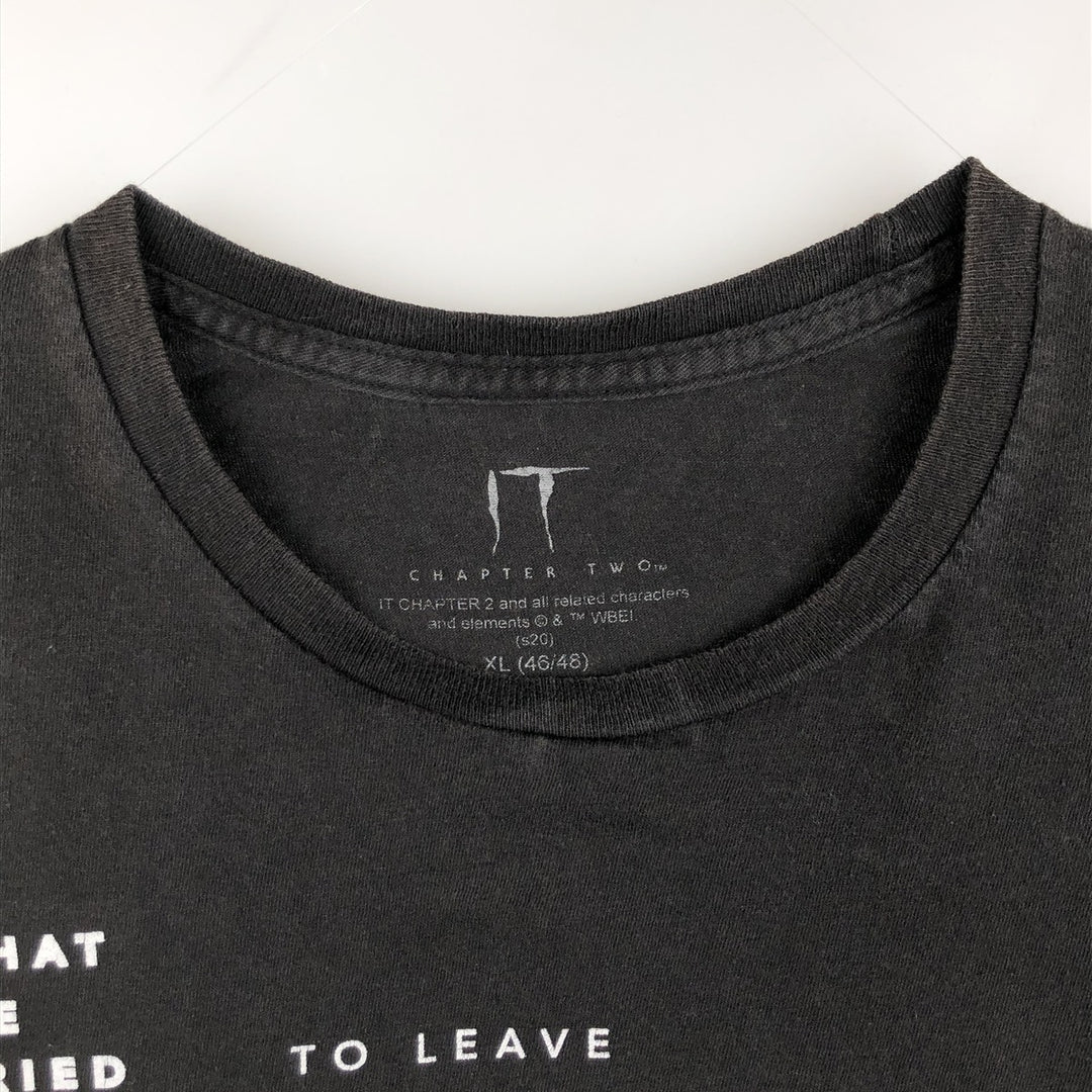 IT Movie T-shirt Men's XL size cotton black type Vintage Second Hand