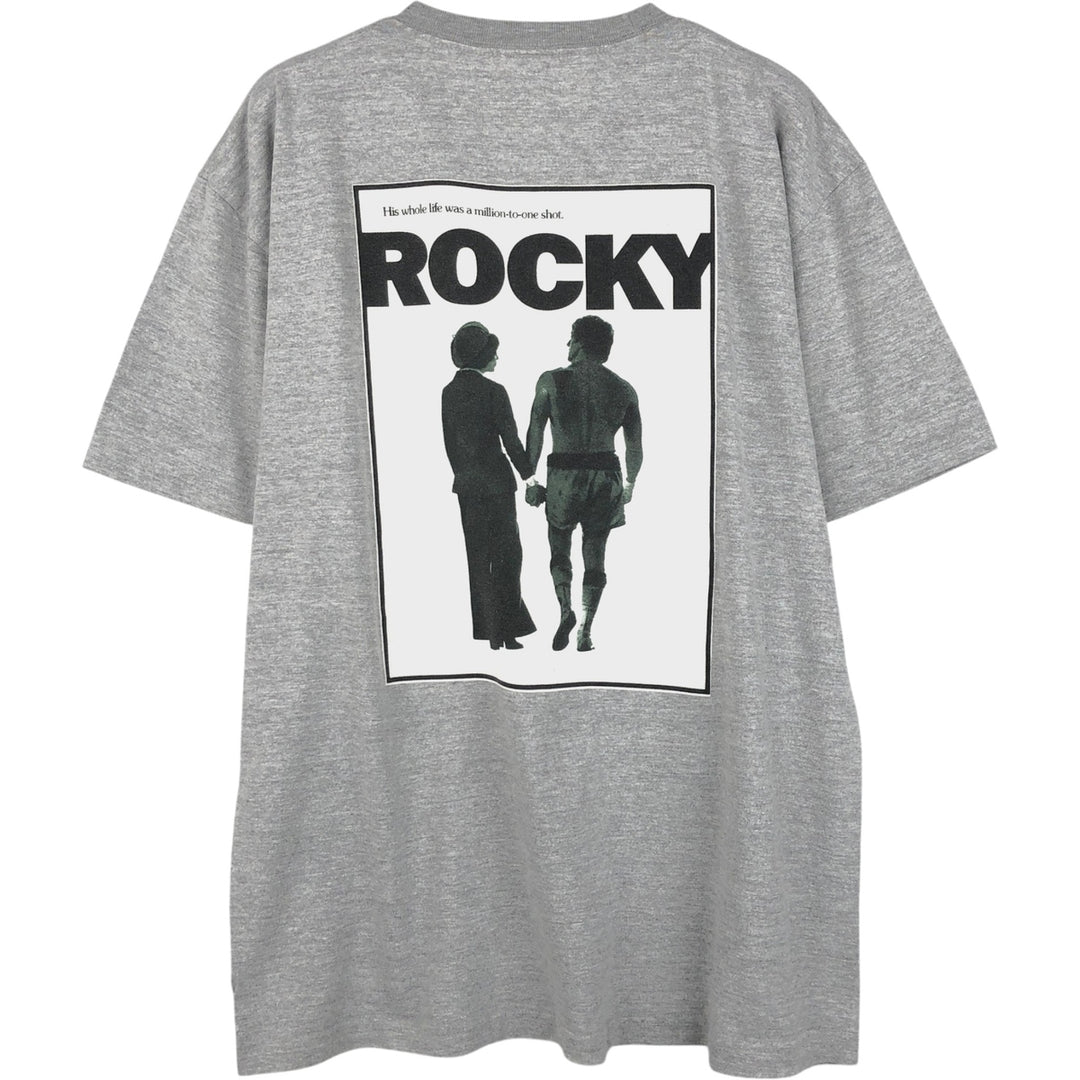 Spider-Man Rocky Movie T-Shirt (Men's XL equivalent) cotton gray type Vintage Second Hand