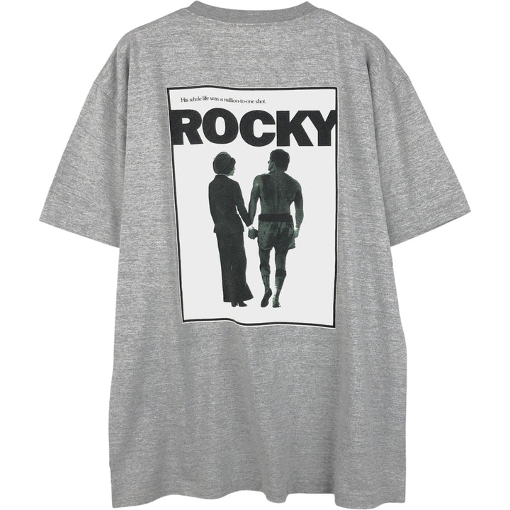 Spider-Man Rocky Movie T-Shirt (Men's XL equivalent) cotton gray type Vintage Second Hand