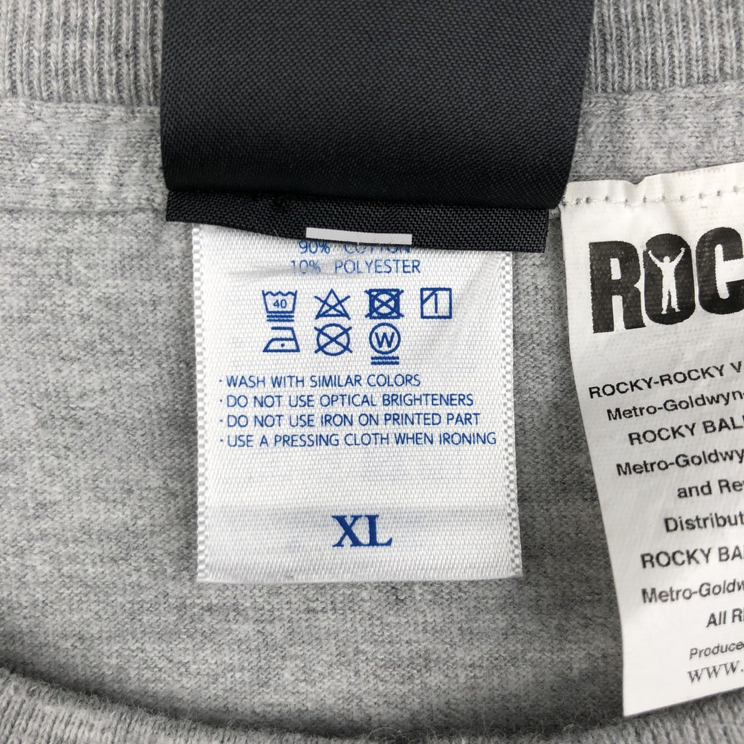 Spider-Man Rocky Movie T-Shirt (Men's XL equivalent) cotton gray type Vintage Second Hand