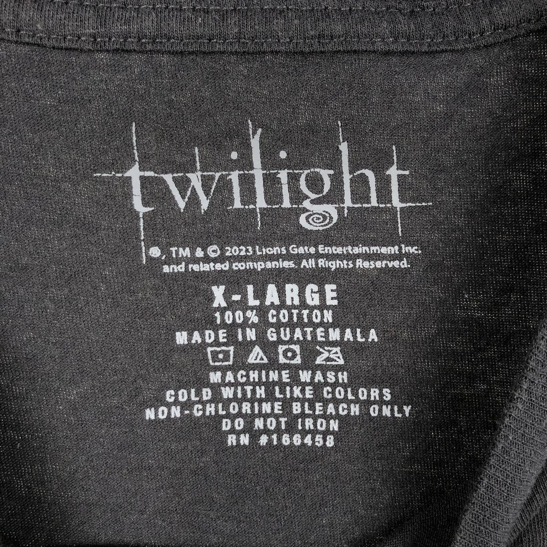 TWILIGHT Movie T-Shirt (Men's XL equivalent) cotton black type Vintage Second Hand